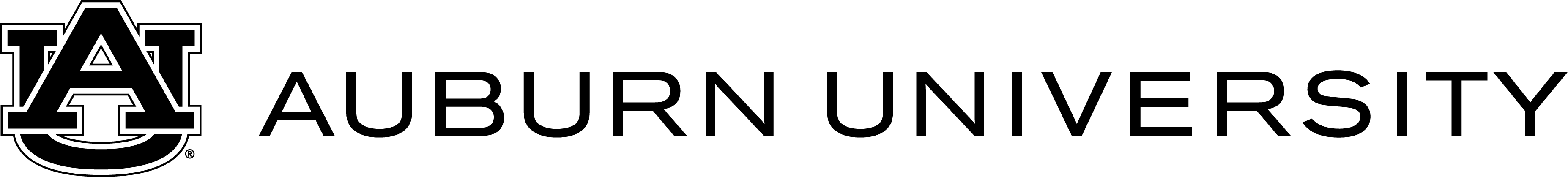 Auburn University black and white logo